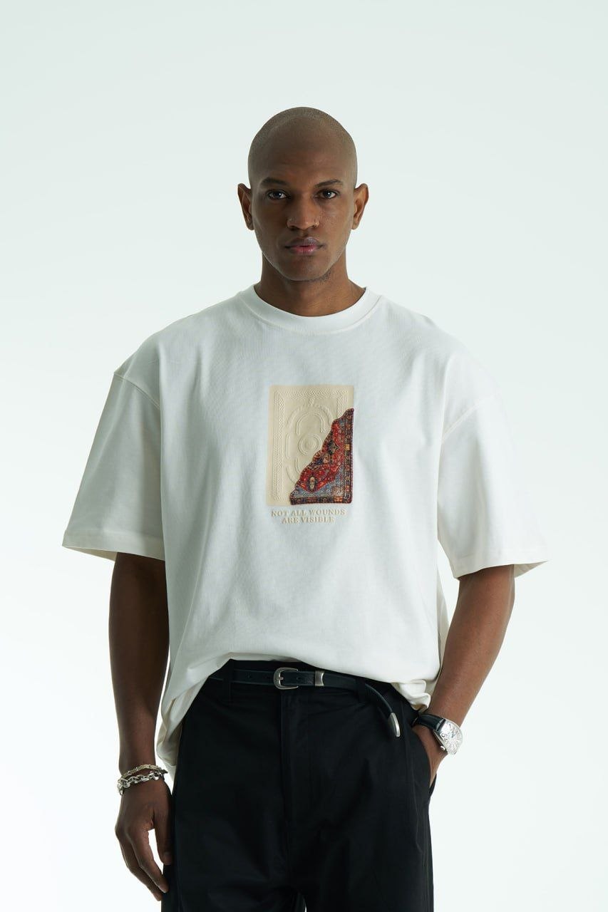 Soul Trace Oversize Men’s T-Shirt – Stone