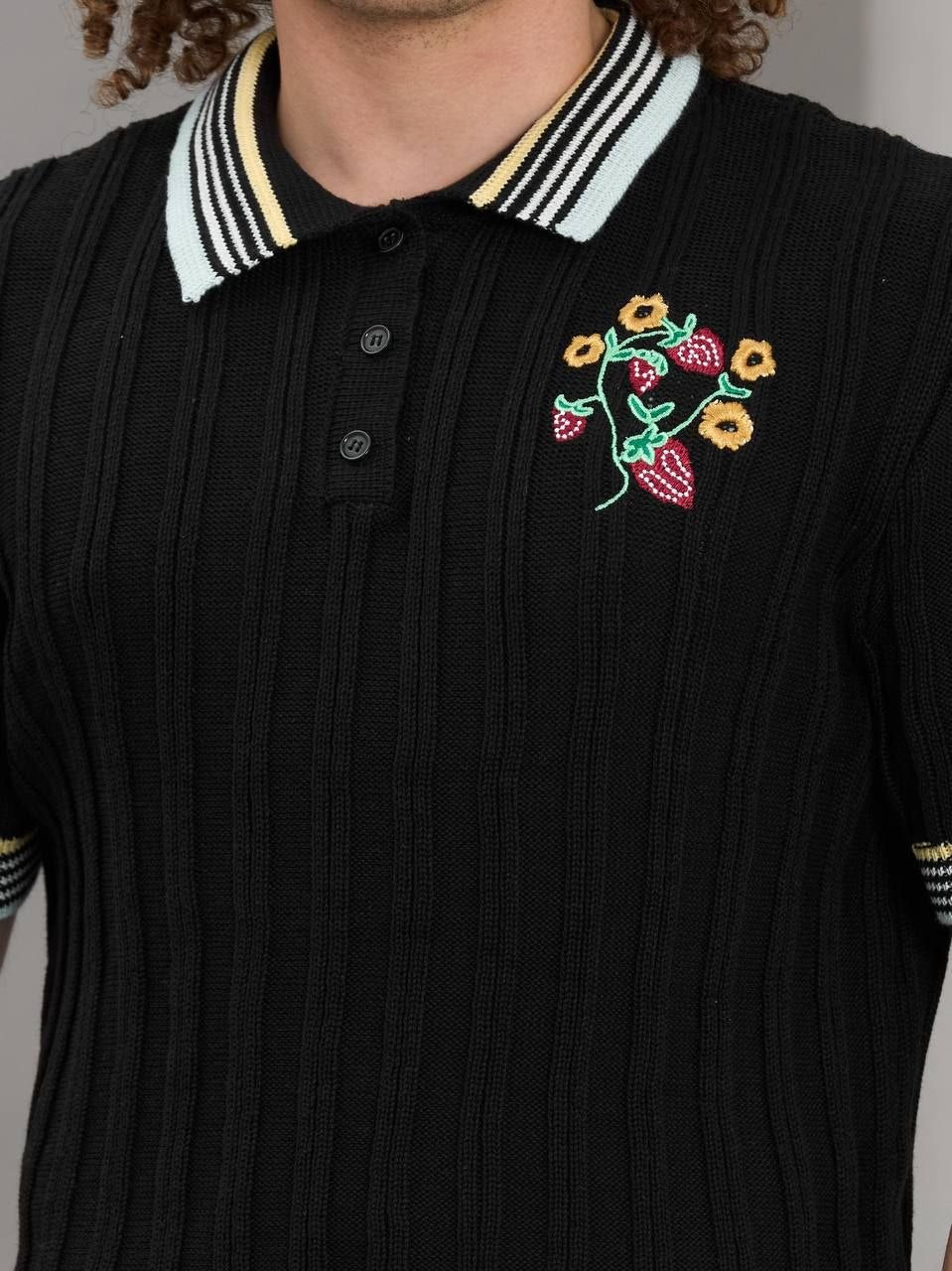 Florenza Knit Polo - Black
