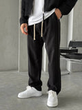 Linen Touch Pants - Black