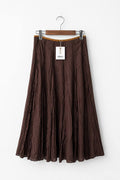 JUPE MIDI FLUIDE TEXTURÉE