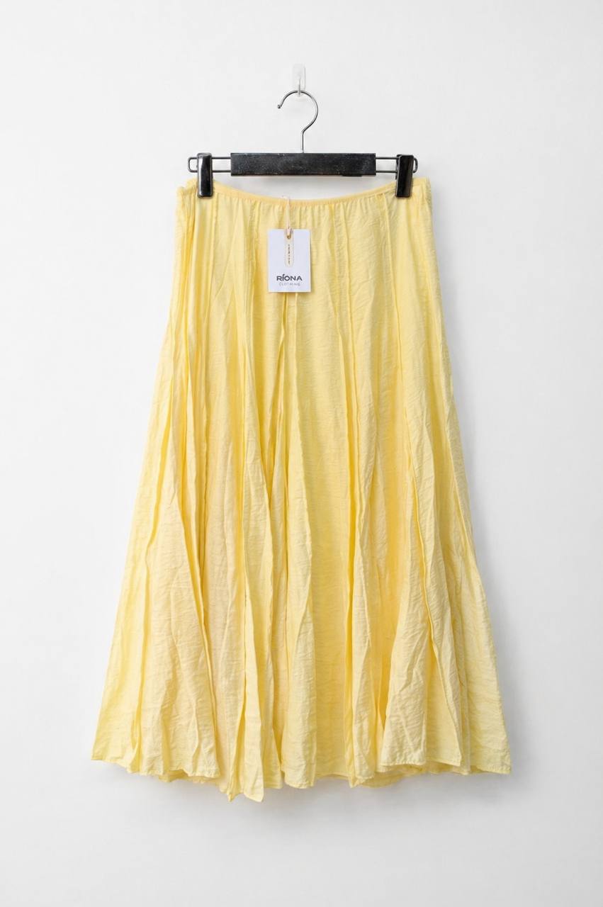 JUPE MIDI FLUIDE TEXTURÉE