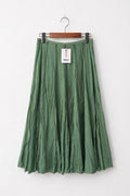 JUPE MIDI FLUIDE TEXTURÉE