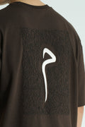 Glyph Oversize Men’s T-Shirt – Brown