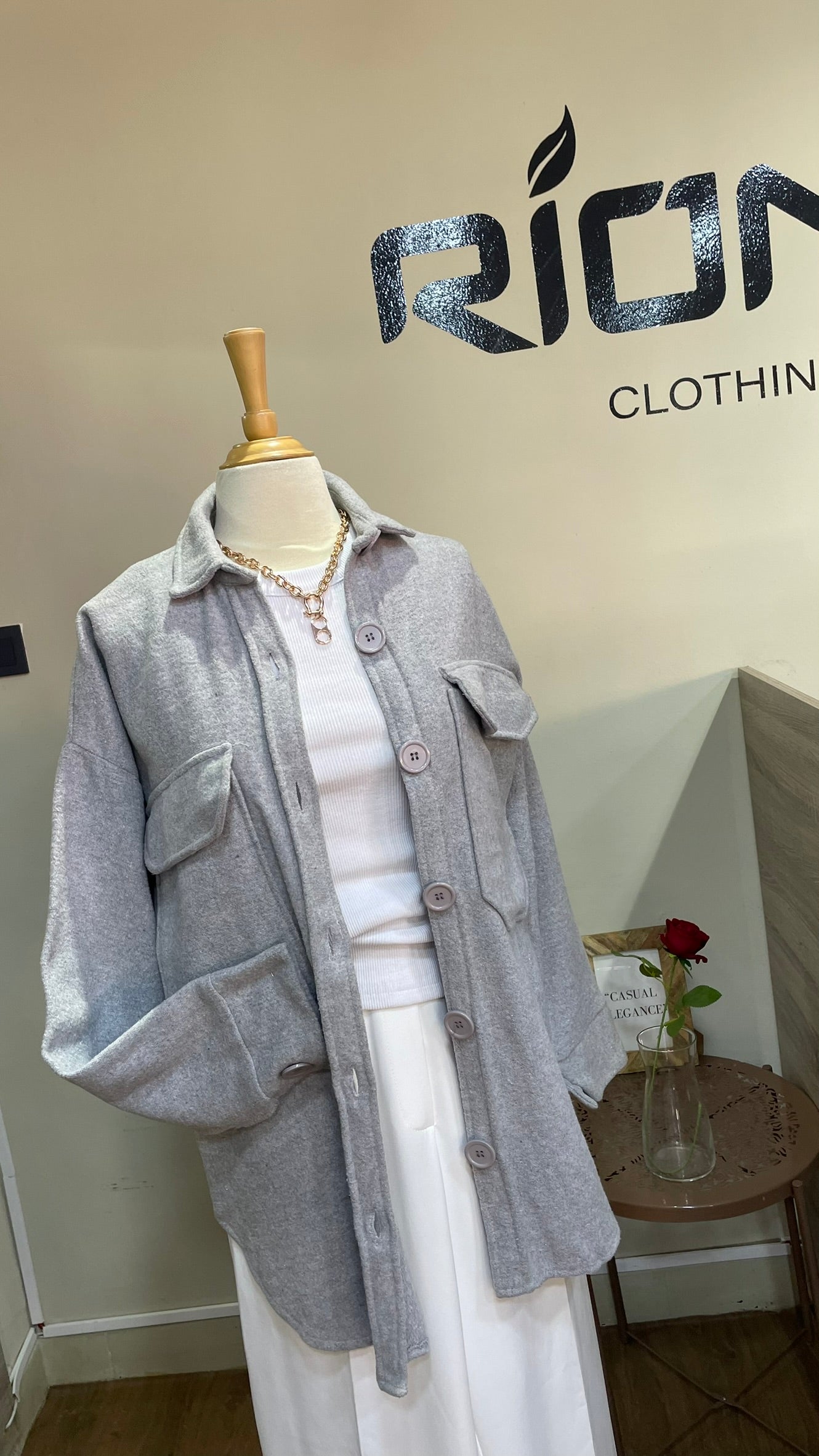 CHEMISE OVERSIZE À POCHES