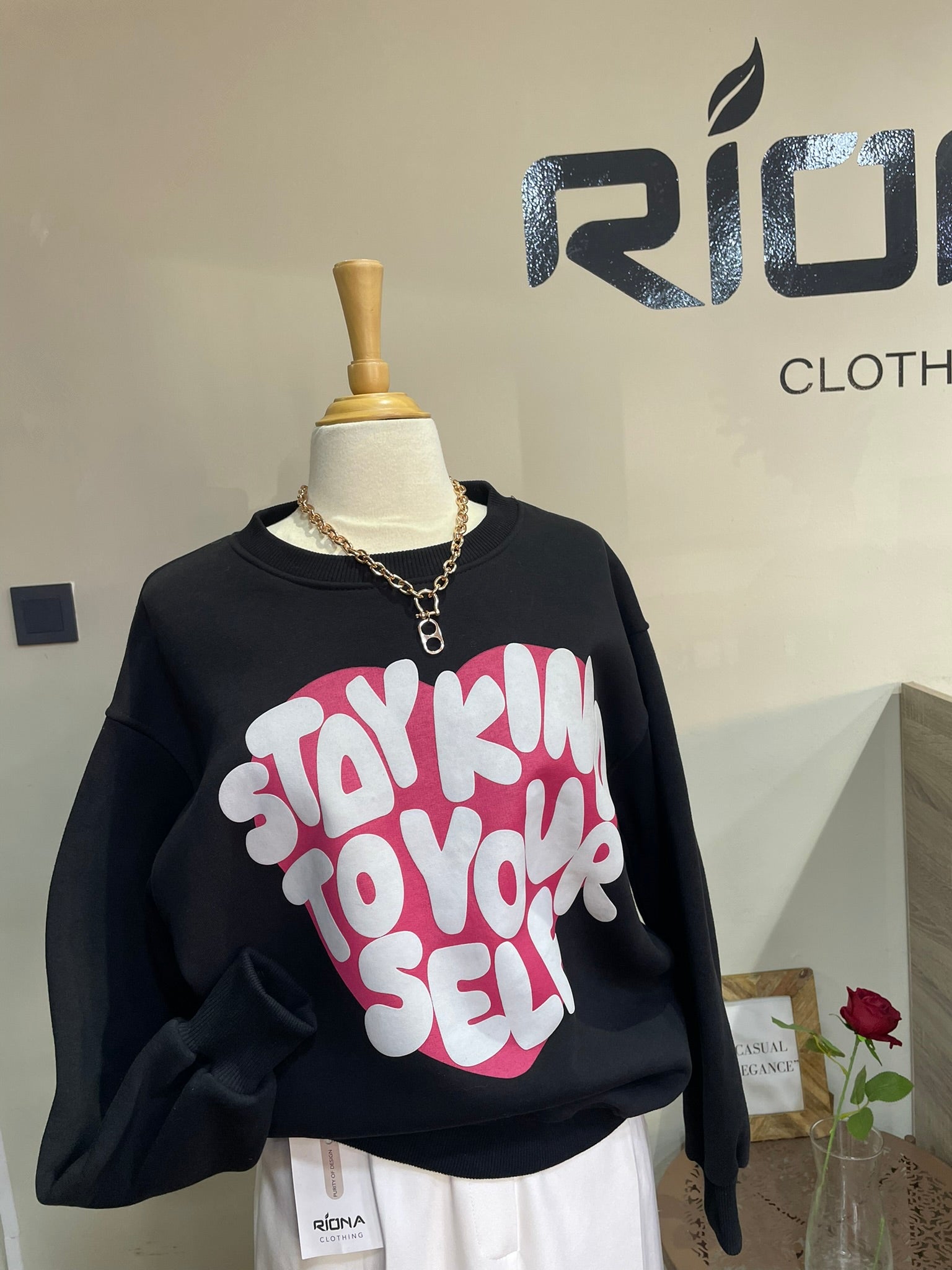 SWEAT EN COTON MESSAGE GRAPHIC