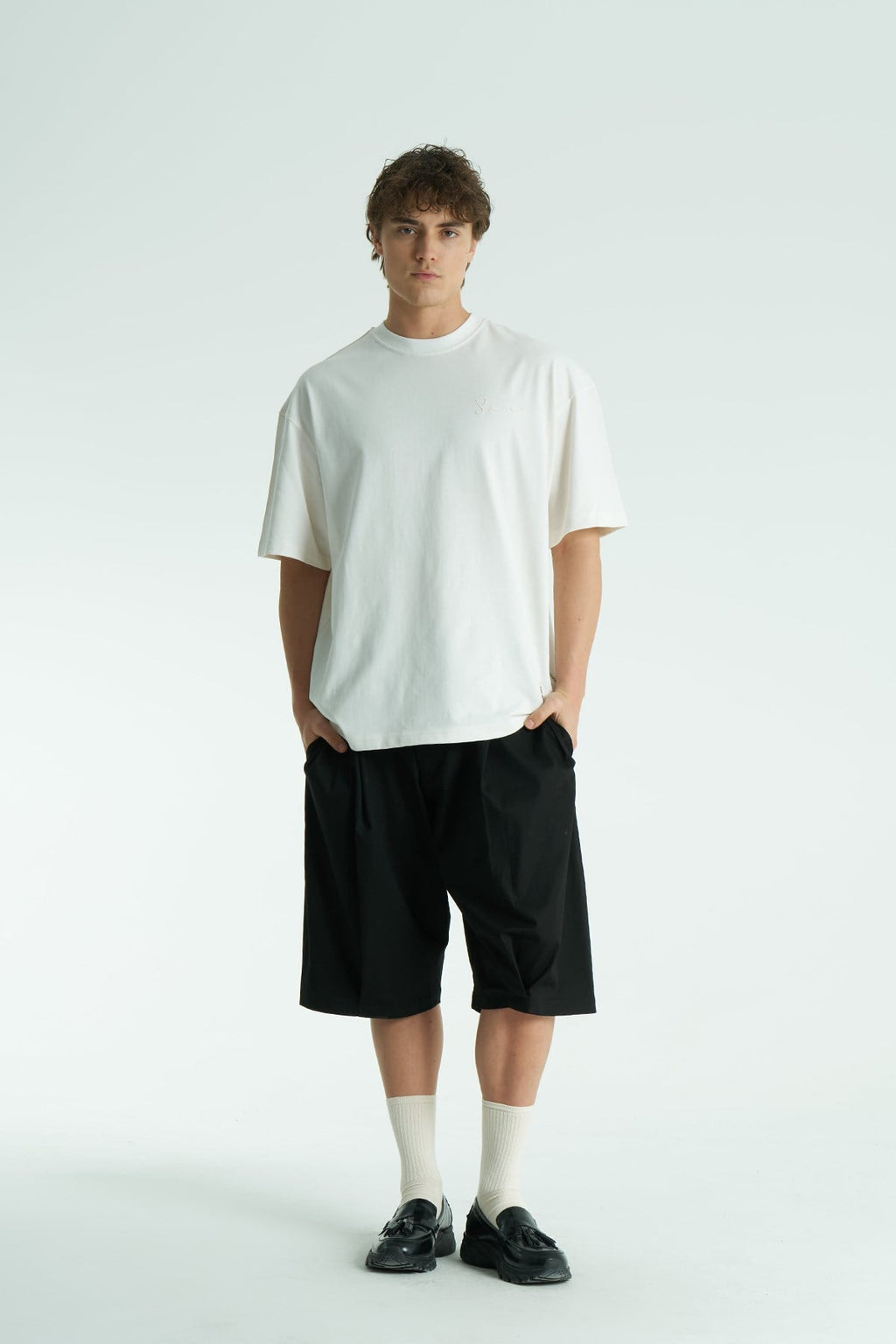 Glyph Oversized Men’s White T-Shirt