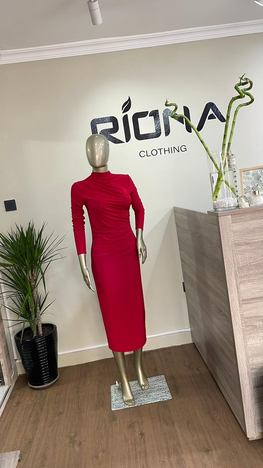 ROBE MI-LANGUE PLISSÉE