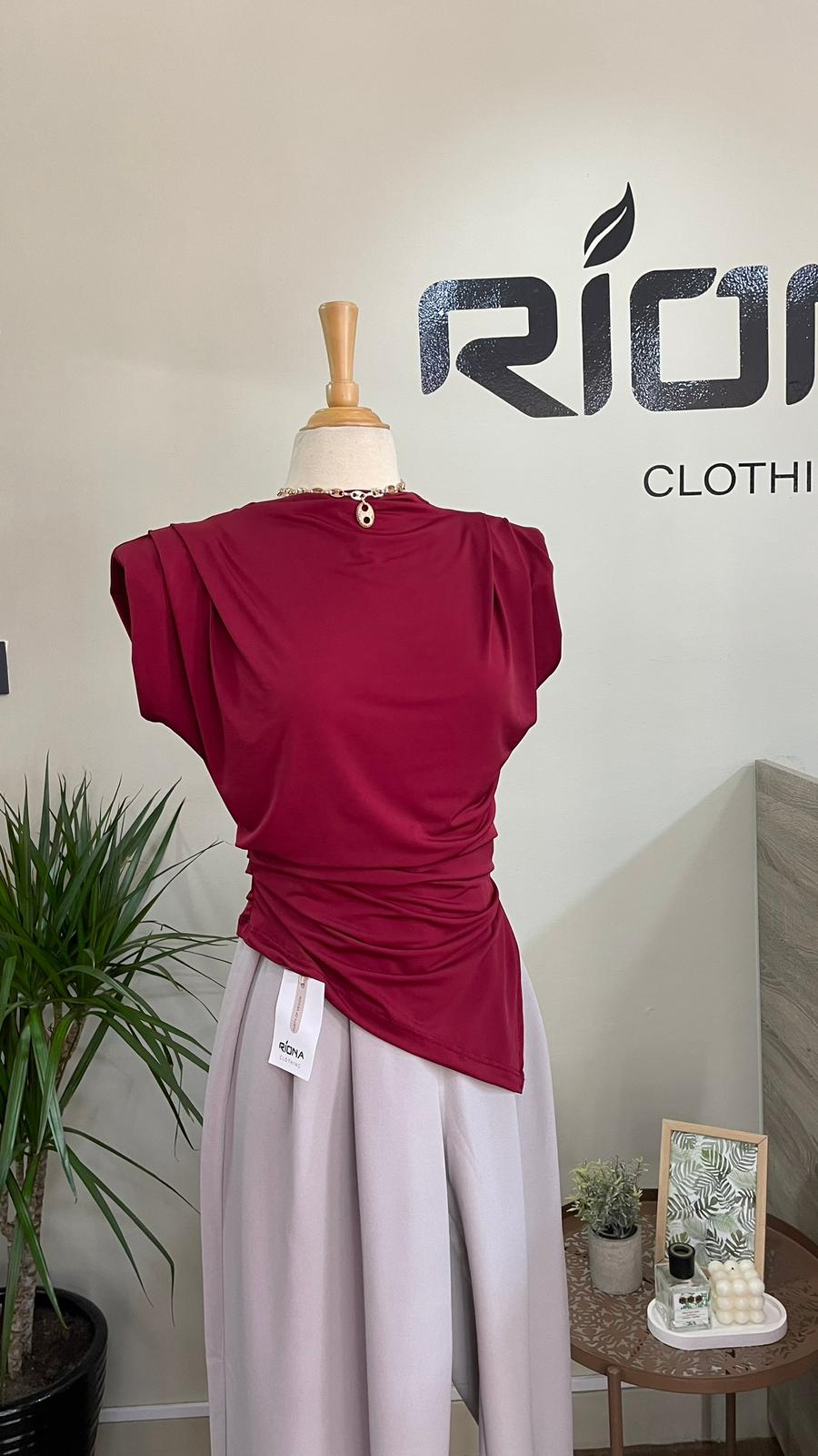TOP DRAPÉ ASYMÉTRIQUE