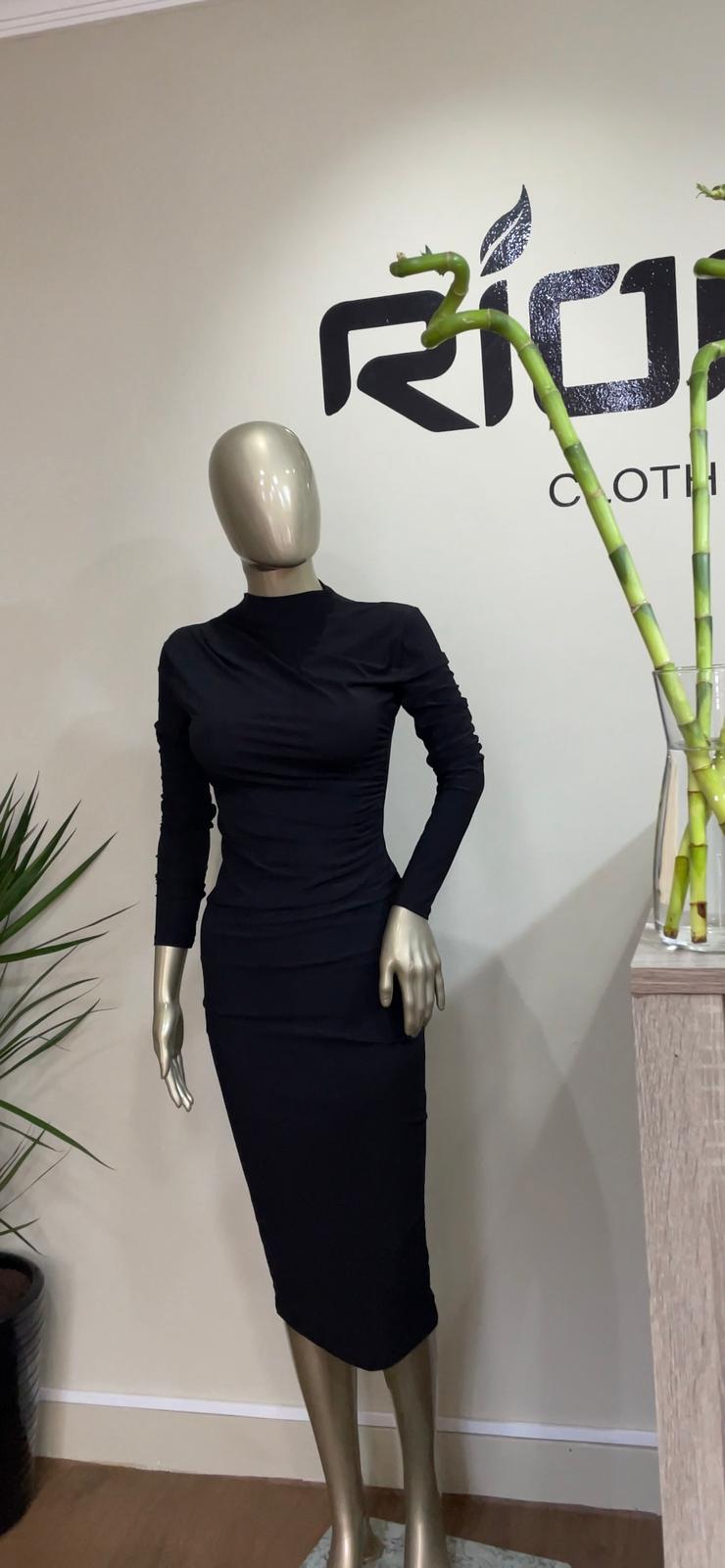 ROBE MI-LANGUE PLISSÉE