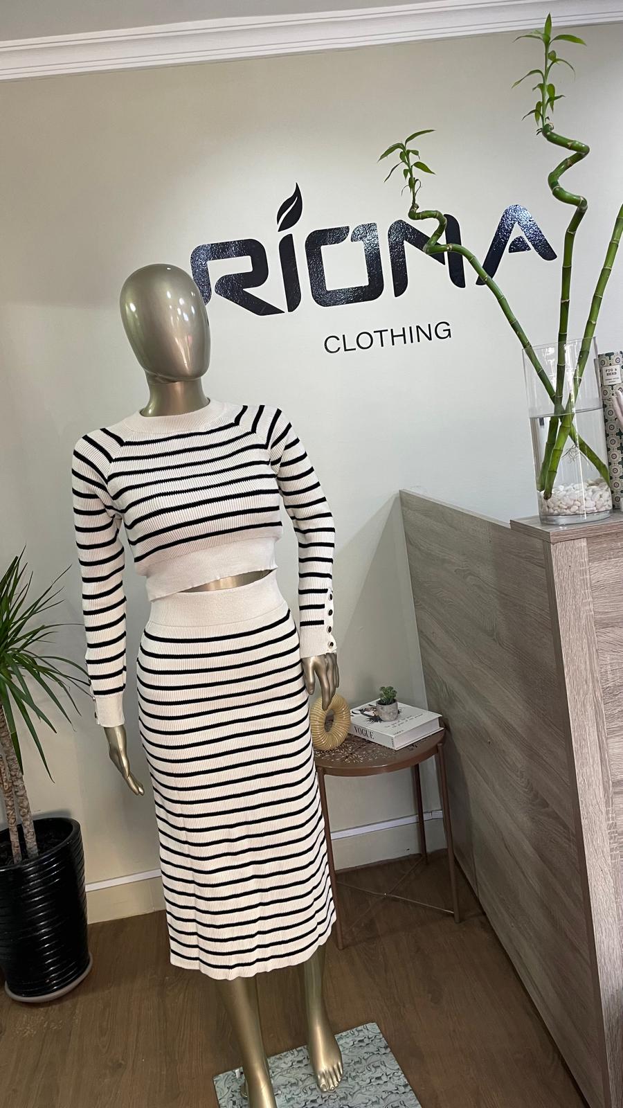 ENSEMBLE FINES RAYURES ÉLÉGANT