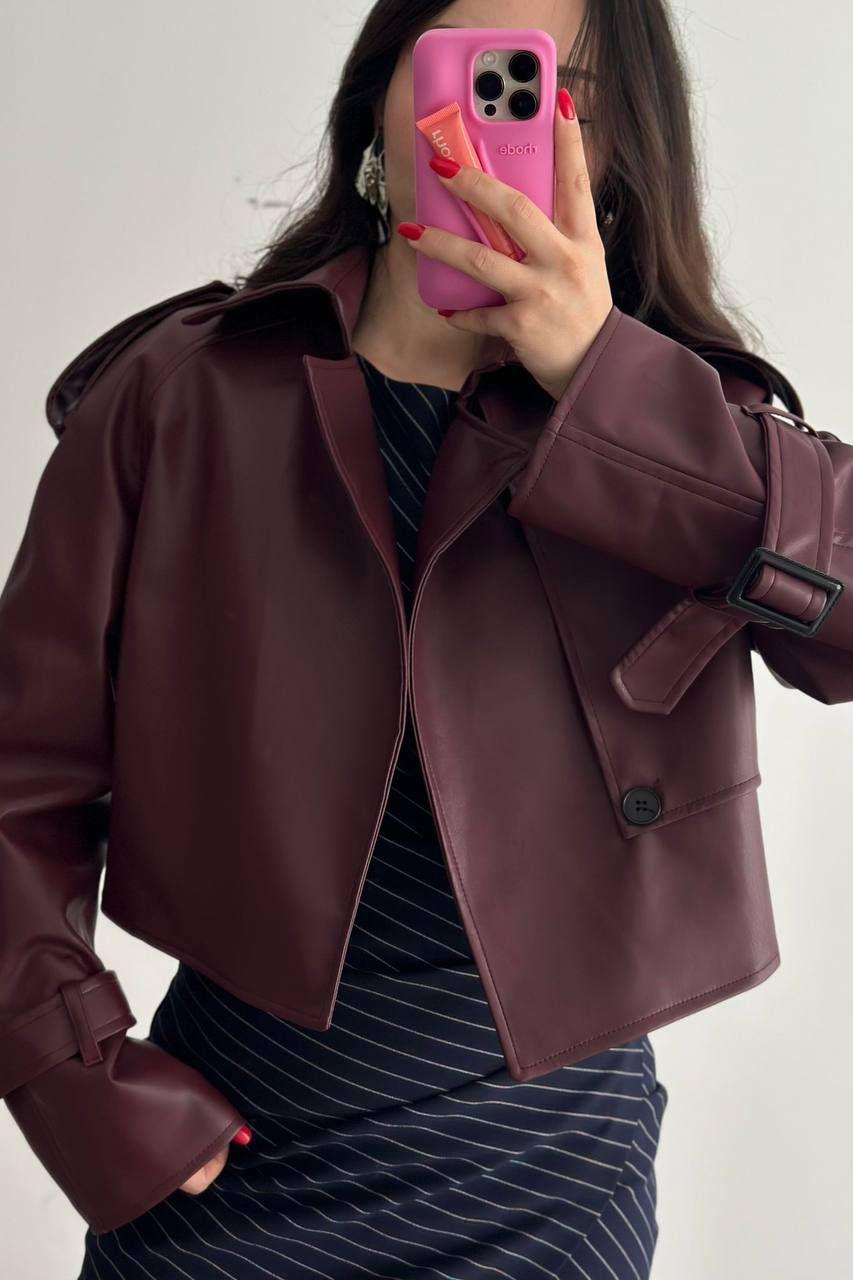 VESTE COURTE SIMILI CUIR