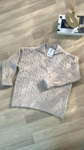 PULL COL V MAILLE TORSADÉE