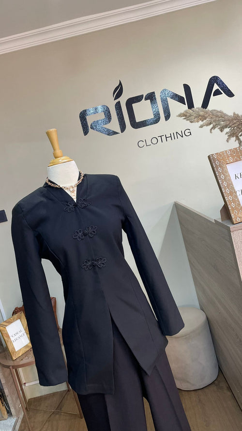 BLAZER STRUCTURÉ À NOEUDS CHINOIS