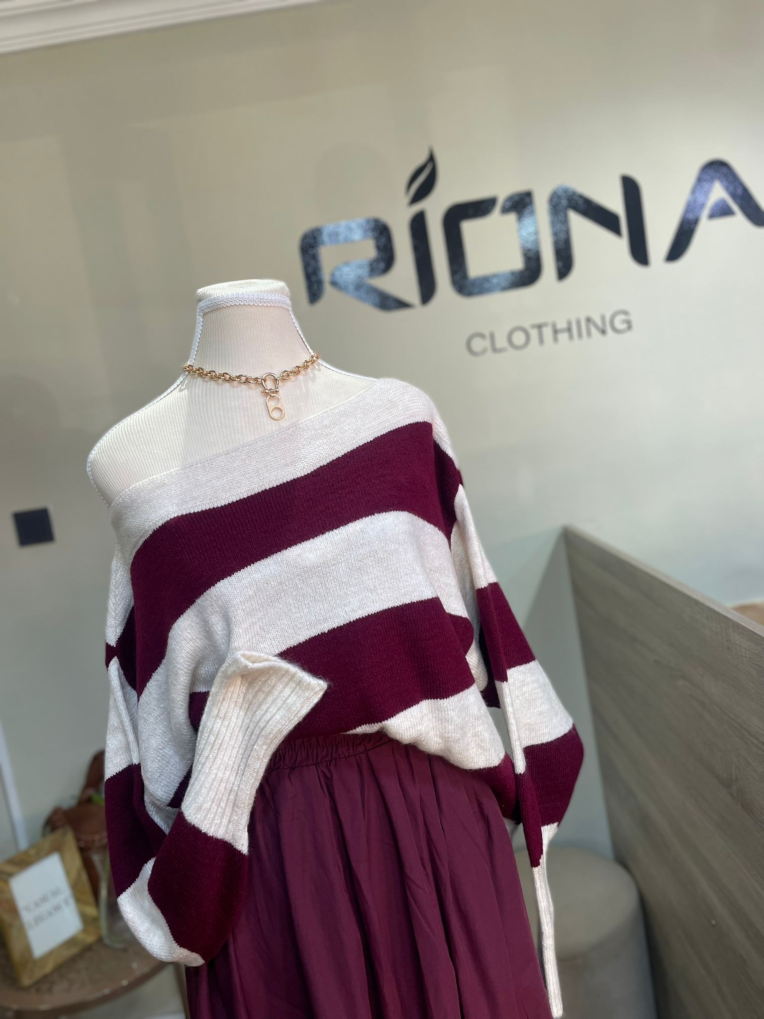 PULL EN MAILLE RAYÉ