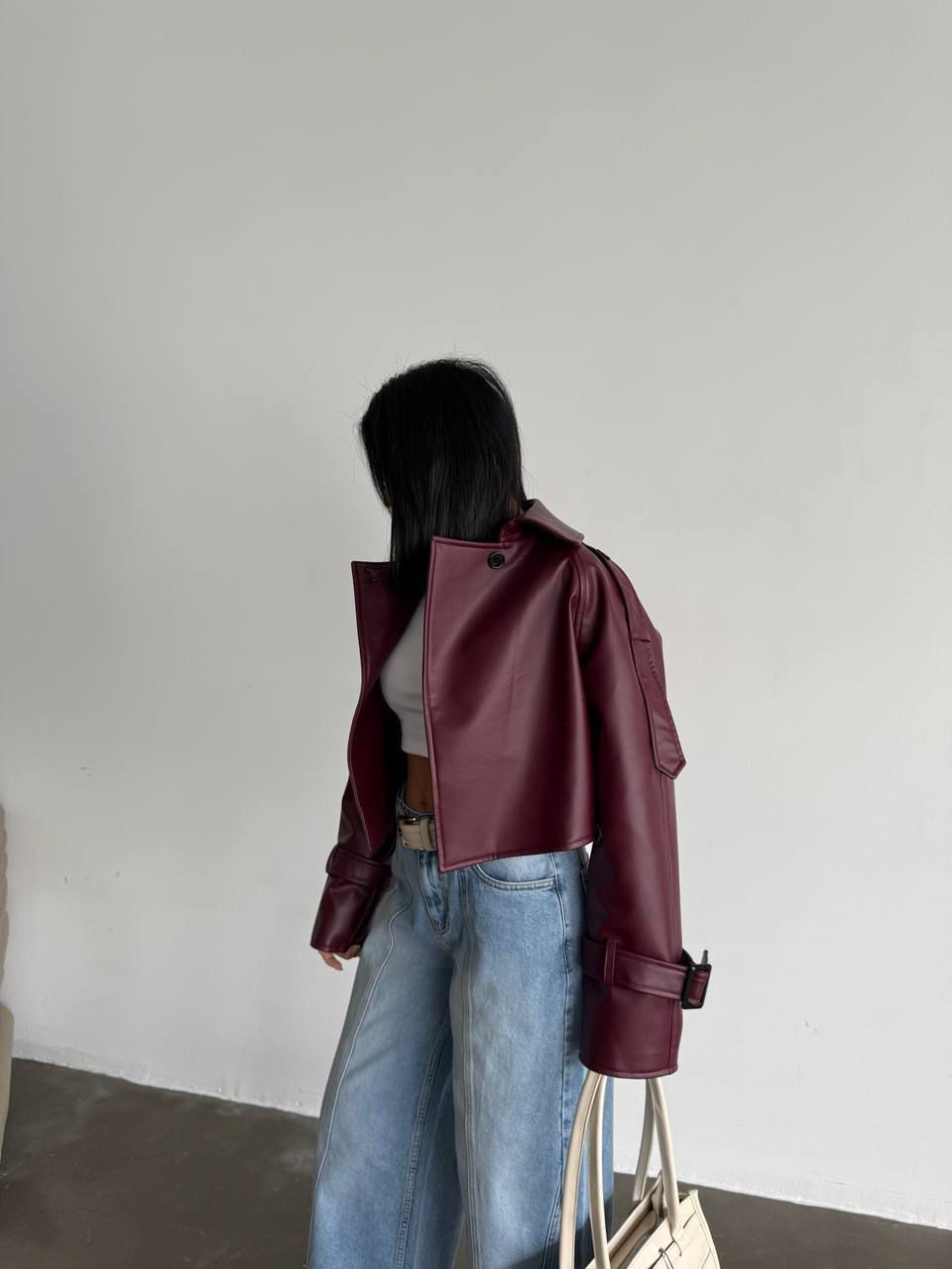 VESTE COURTE SIMILI CUIR