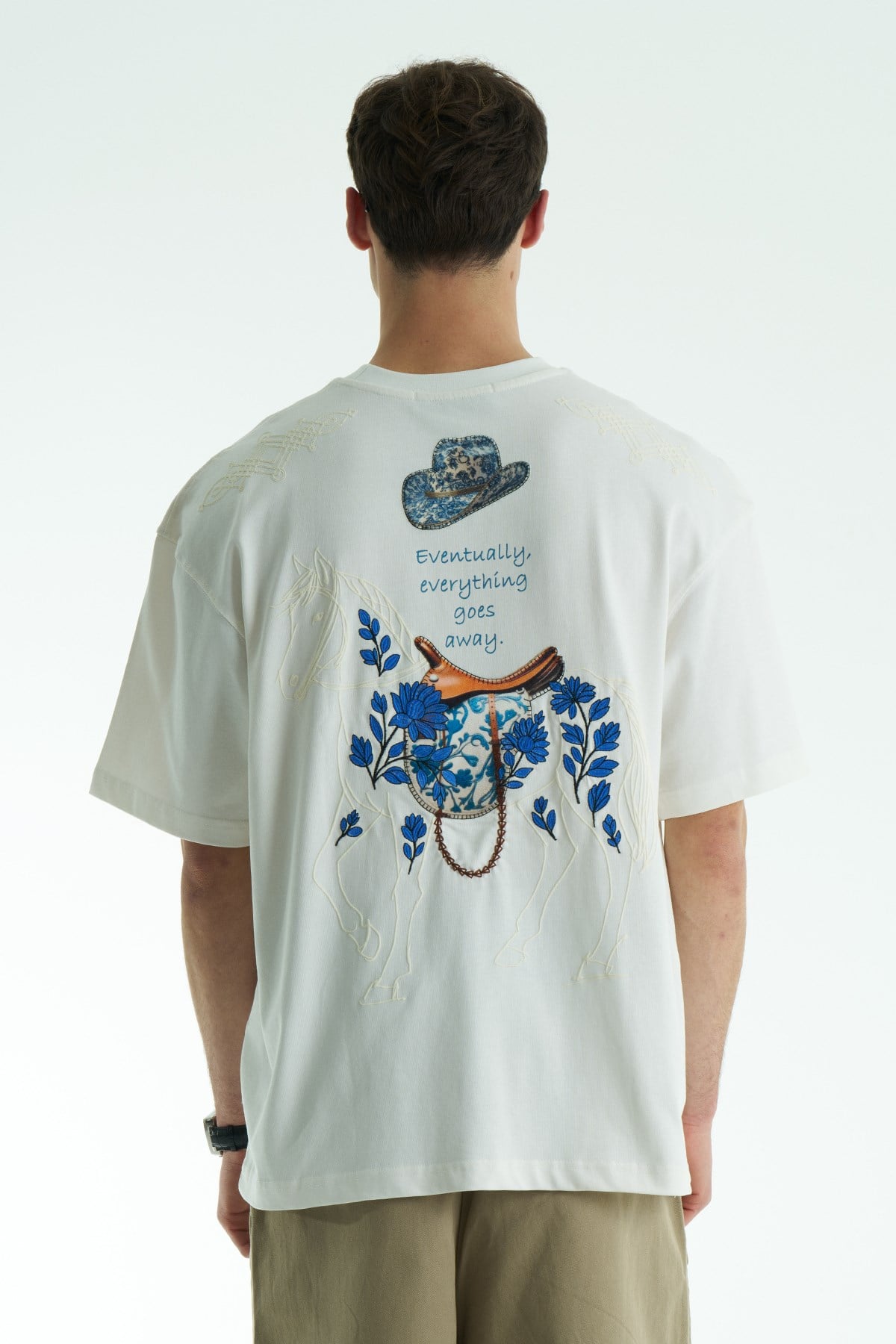 Goes Away Oversize Men’s T-Shirt – Stone