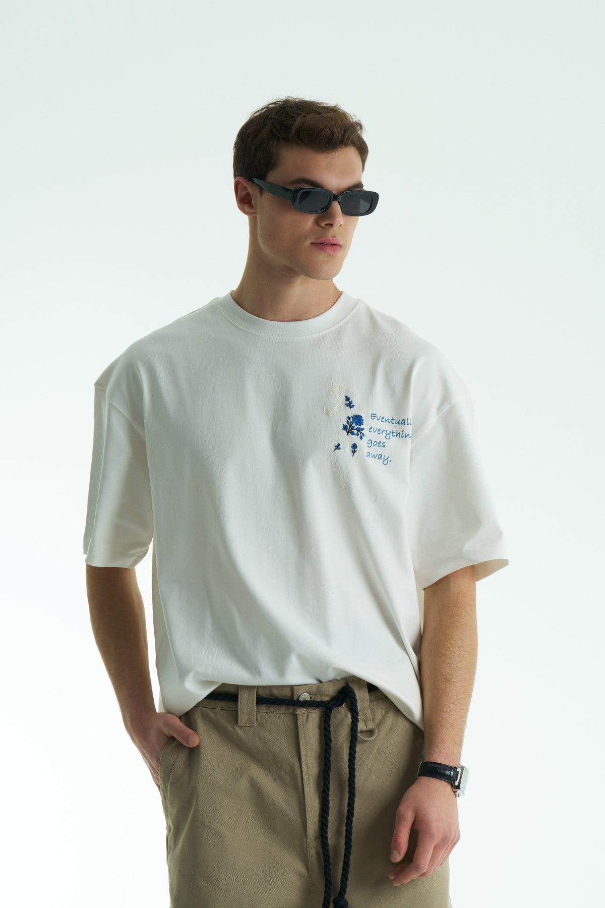 Goes Away Oversize Men’s T-Shirt – Stone