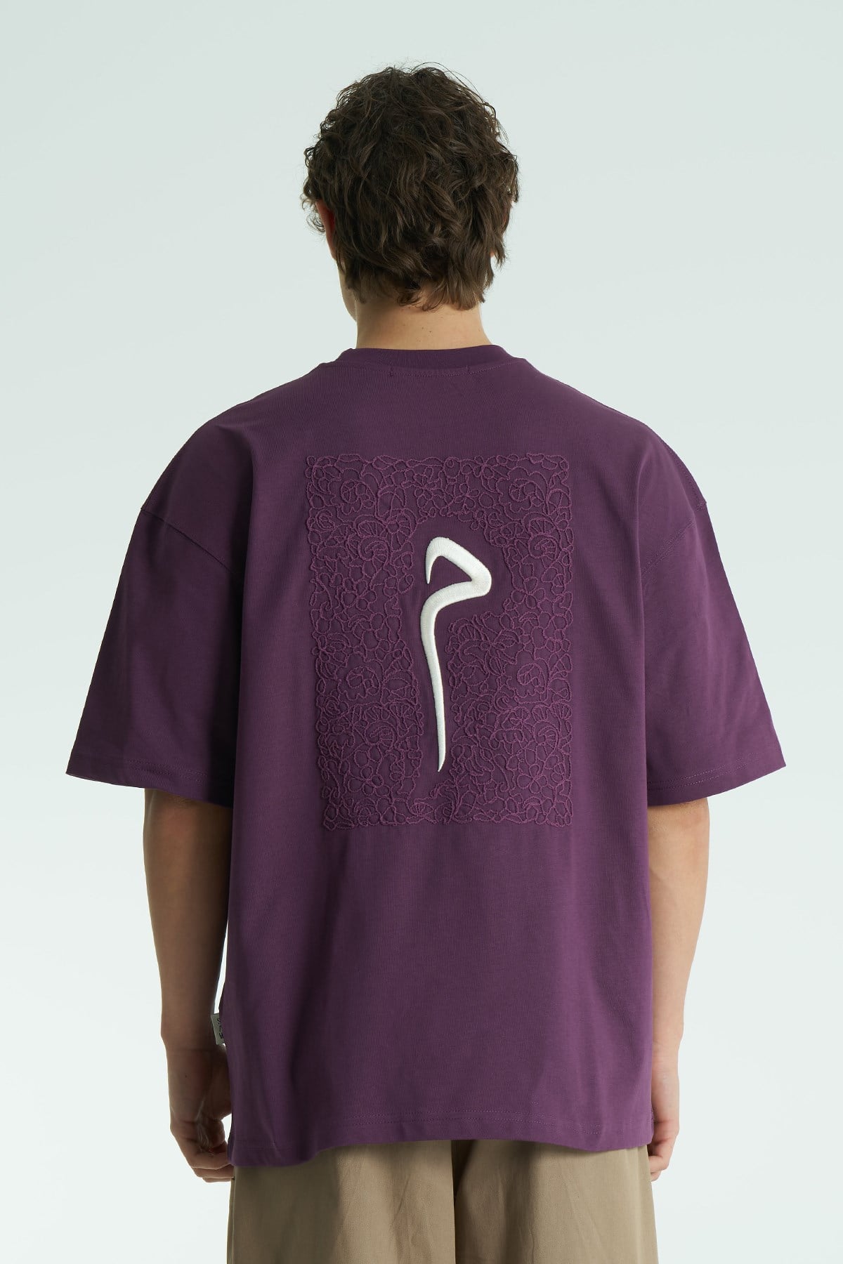 Glyph Oversize Men’s T-Shirt – Purple